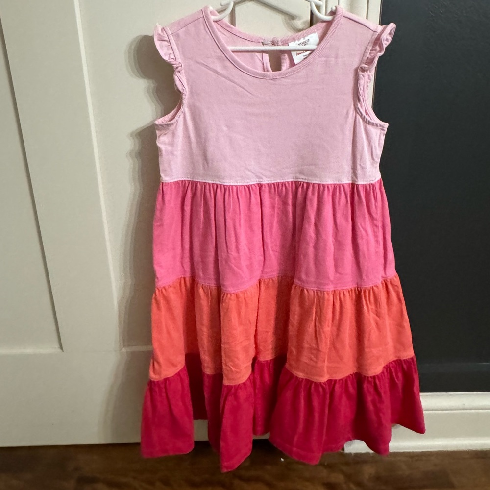 Hanna Andersson girls’ pink tiered dress size 130 / 6-7